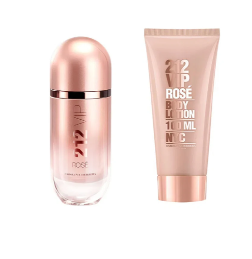Kit Carolina Herrera 212 VIP Rose 80ml + Locao