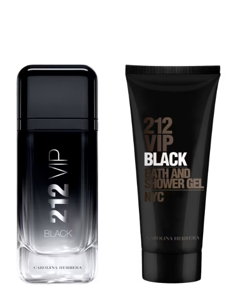 Kit Carolina Herrera 212 VIP Black EDP 100ml + Shower Gel 100ml