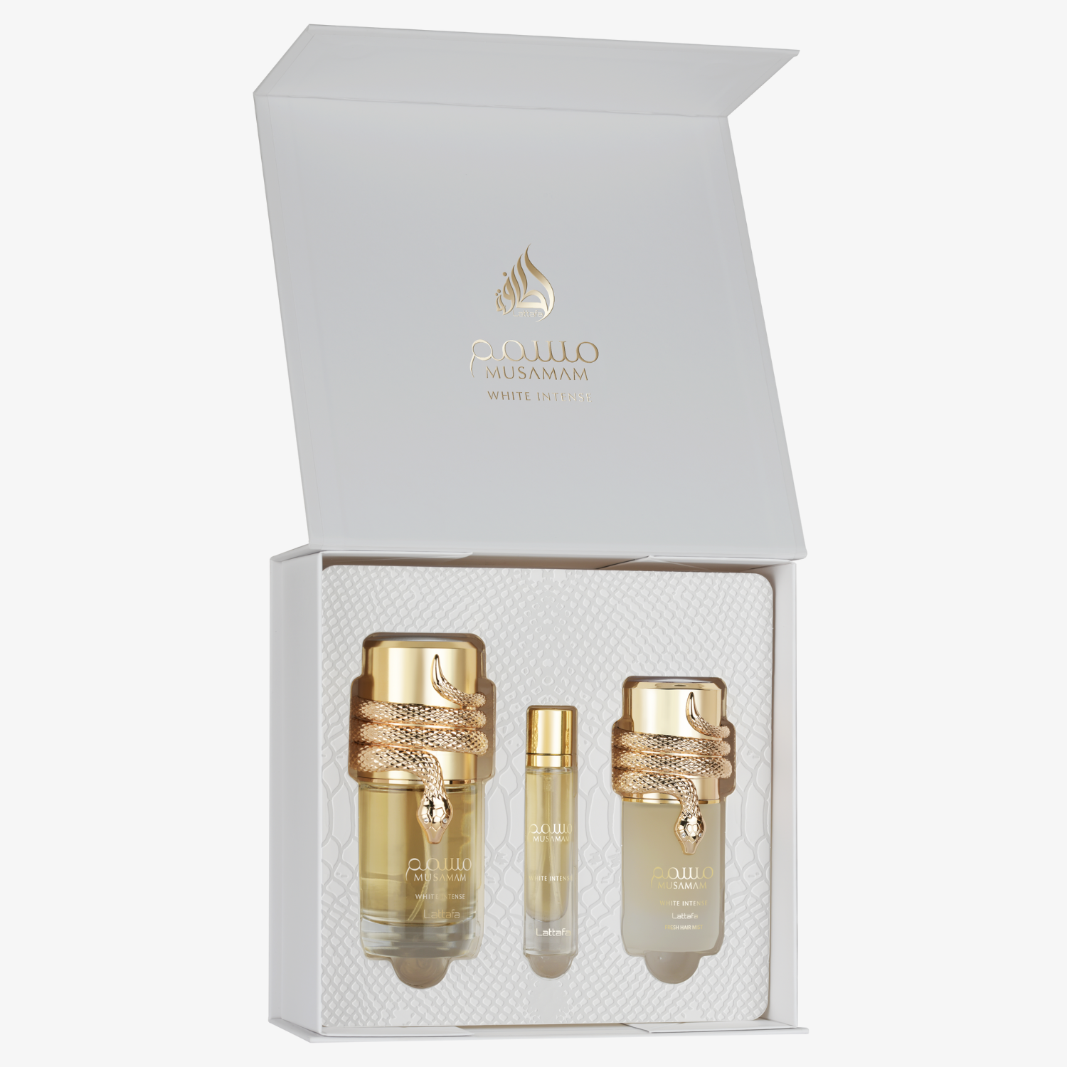 Kit Lattafa Musamam White Intense — 3 peças